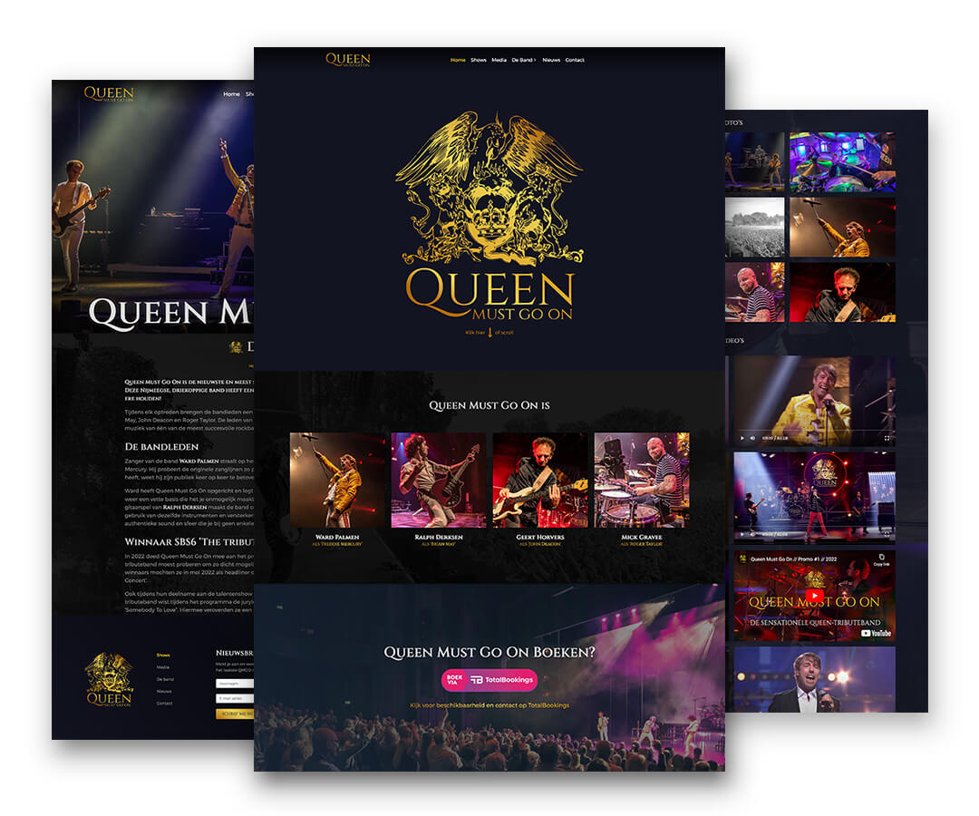 Portfolio Websites Queen Must Go On JeroenWebsitemarketing